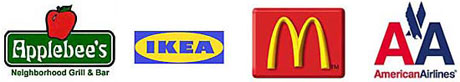 Applebee's, IKEA, McDonald's and American Airlines